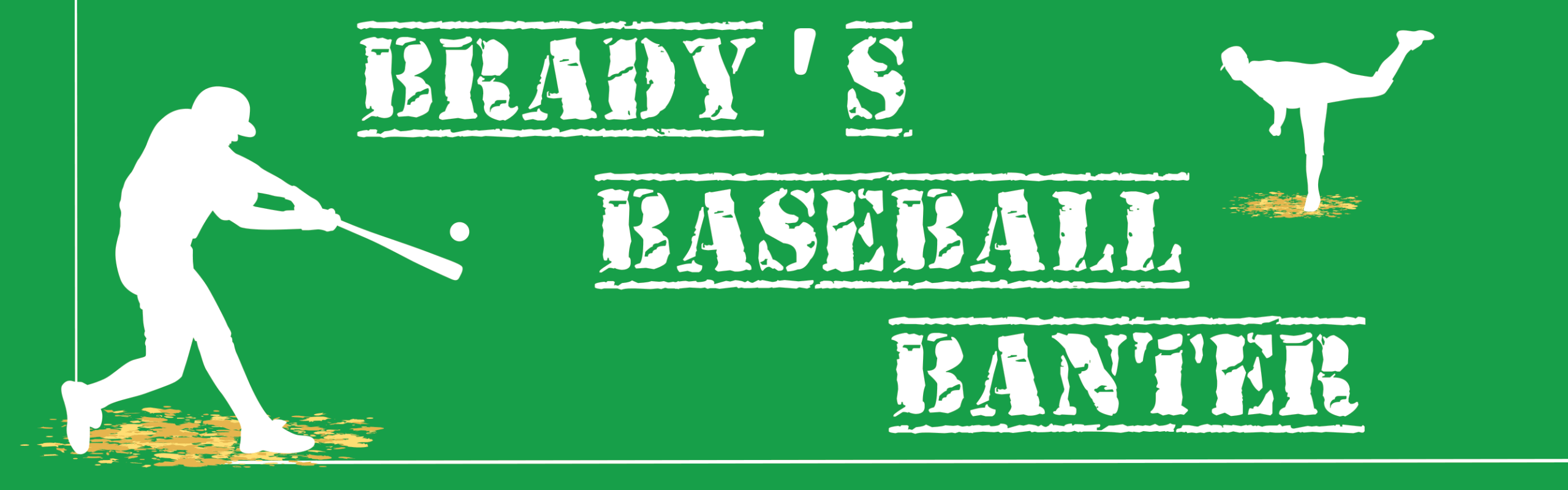 Door County's Own fm 106.9 the Lodge Brady's Baseball Banter header with baseball player silhouettes.